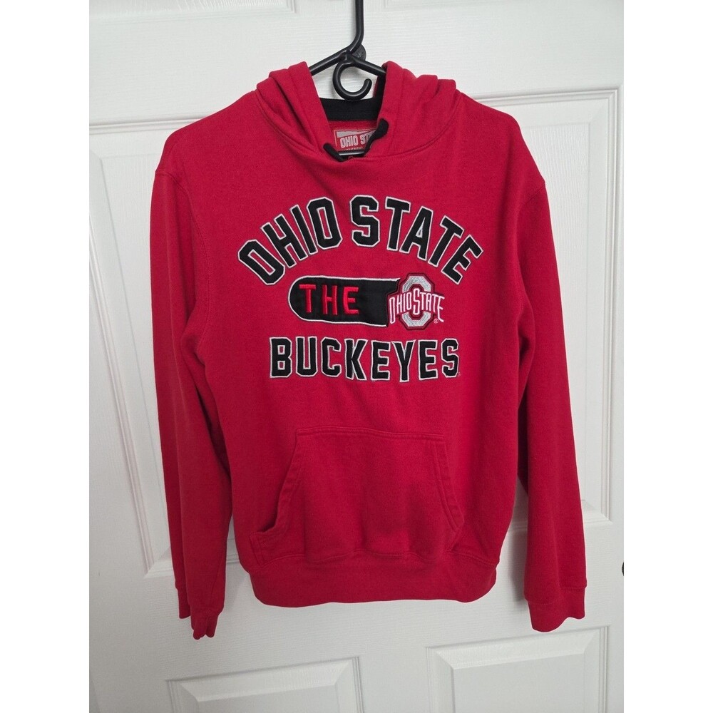 The Ohio State Buckeyes Red Hoodie Size Men's M Pullover Fall Football Cozy Warm